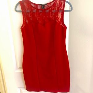 Red short party dress